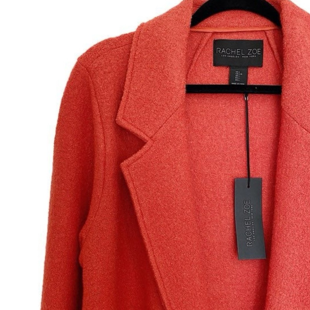 Rachel Zoe Women's Vibrant Orange wool coat